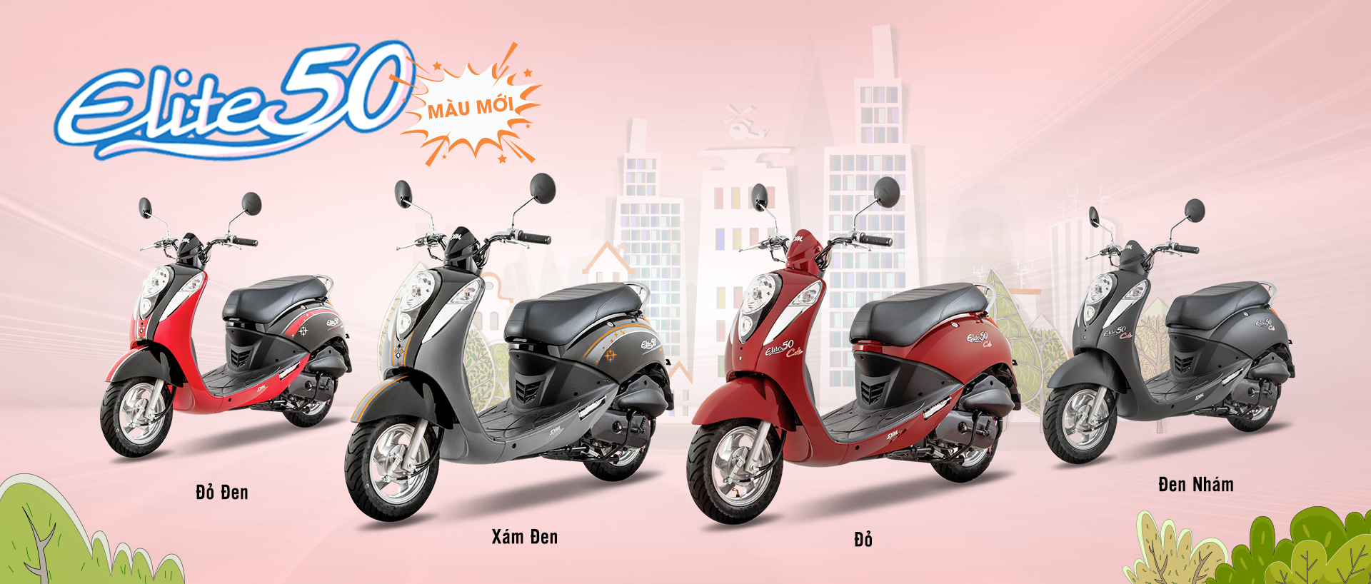 Xe máy tay ga 50cc SYM Elite 