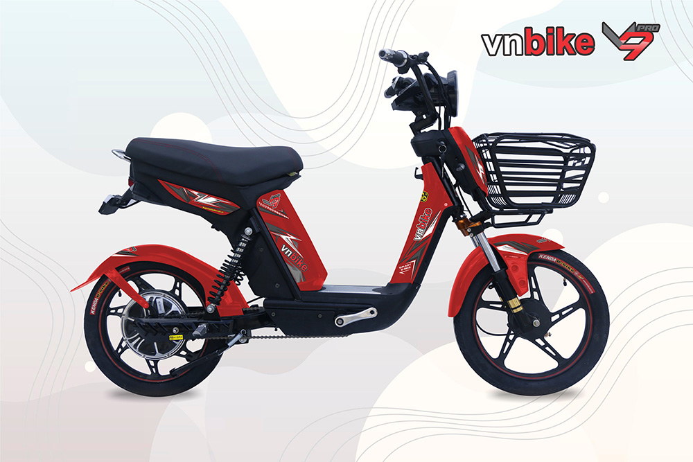 Yên xe được thiết kế kéo dài theo thân trên của Vnbike V9