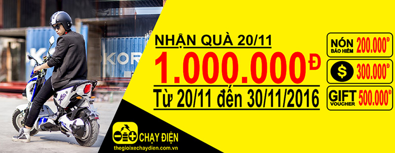 Mua xe đạp điện nhận ngay qu&agrave; 20-11