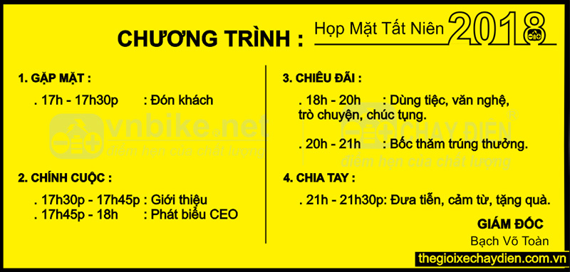 Nội dung chi tiết chương trinh tất niên Thế Giới Xe Chạy Điện