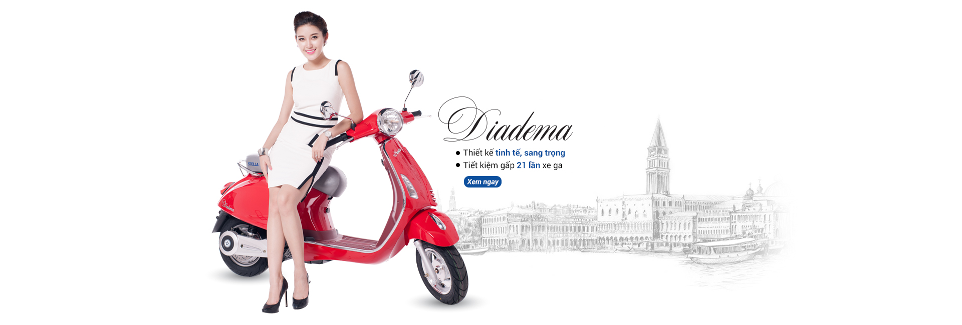baner của h&atilde;ng xe m&aacute;y điện Stela