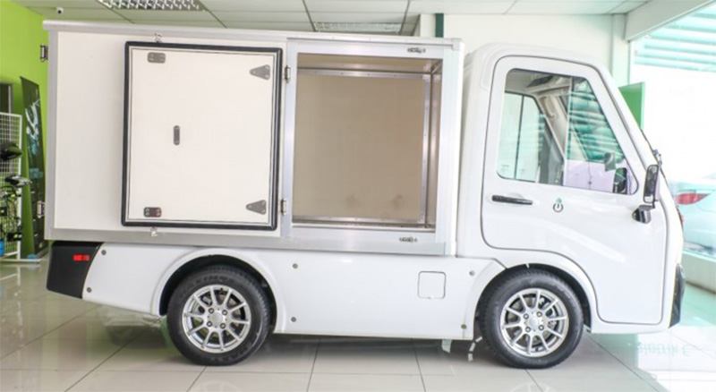 Ô tô điện chở hàng T-MV7 có thiết kế thùng hàng lớn có thể cất được nhiều đồ dùng