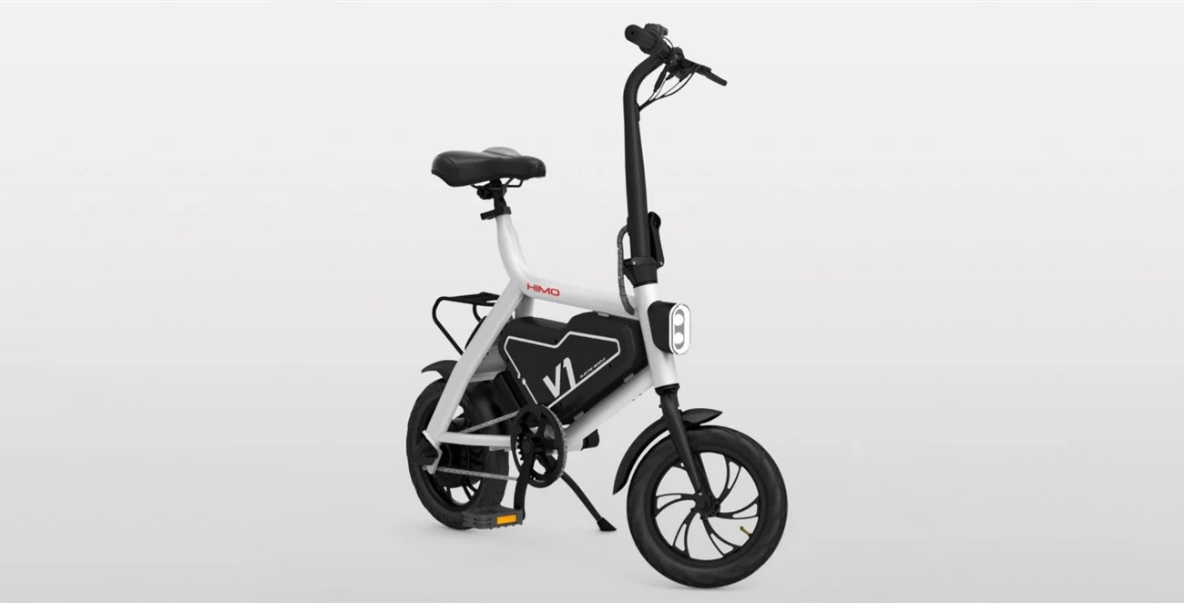 Xe điện Himo V1 có thể gấp gọn phần tay lái rất tiện dụng