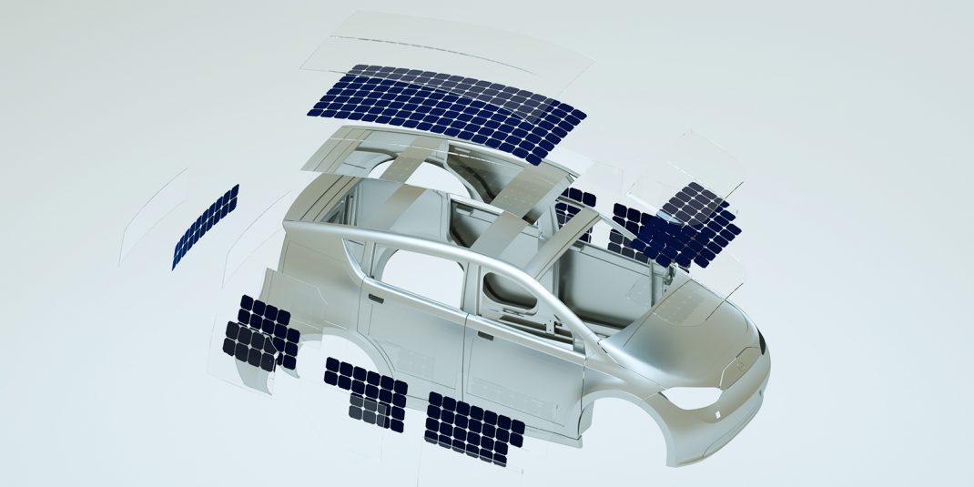 Vỏ xe được ghép từ các tấm Pin năng lượng mặt trời