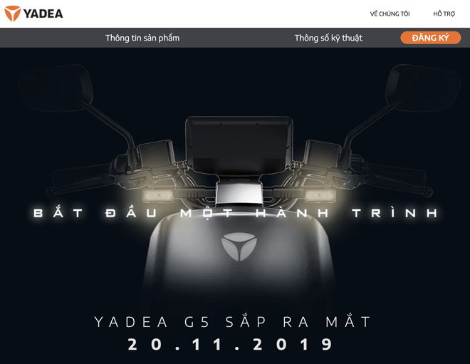 Xe máy điện YADEA G5 dự kiến ra mắt tại Việt Nam vào ngày 20/11 Xe máy điện YADEA G5 dự kiến ra mắt tại Việt Nam vào ngày 20/11