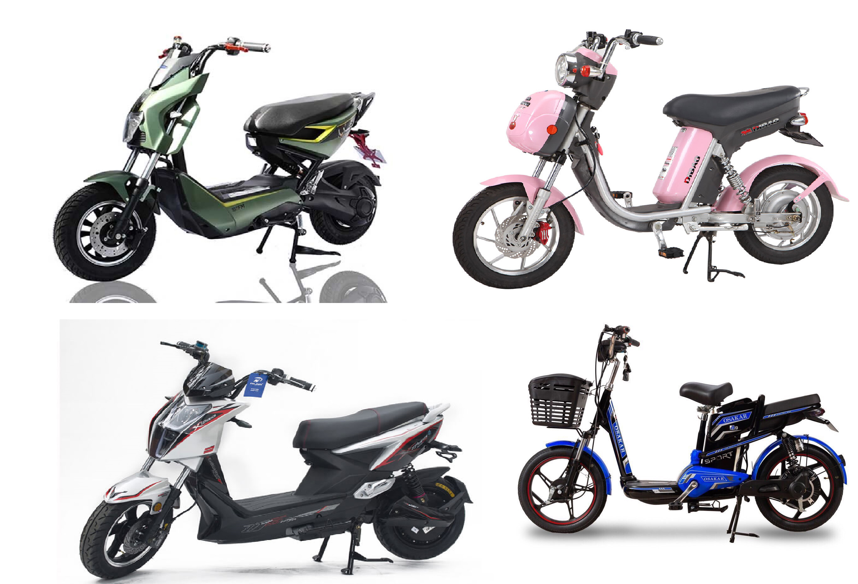 Xe máy điện, xe đạp điện hiện rất phong phú về mẫu mã Xe máy điện, xe đạp điện hiện rất phong phú về mẫu mã