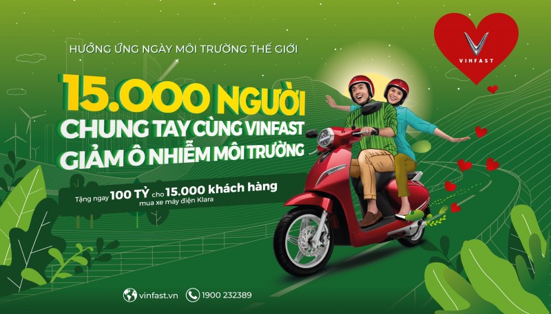 Chương trình “15.000 người chung tay cùng VinFast giảm ô nhiễm môi trường”