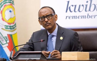 Tổng thống Ruda Paul Kagame phát biểu tại một cuộc họp báo ở Kigali, Rwanda, ngày 8 tháng 4 năm 2019 Tổng thống Ruda Paul Kagame phát biểu tại một cuộc họp báo ở Kigali, Rwanda, ngày 8 tháng 4 năm 2019