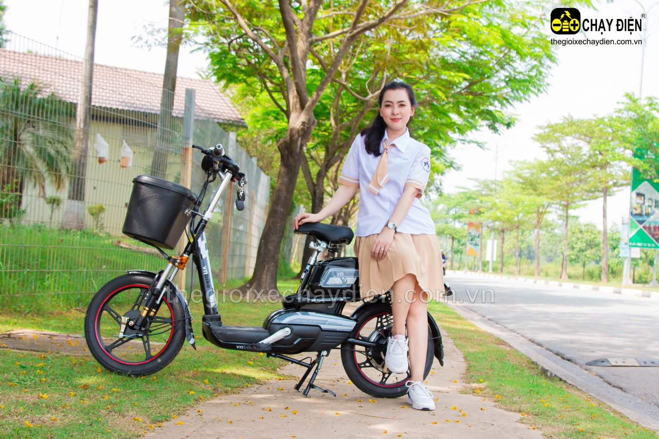 Xe đạp điện Vnbike V3 sở hữu thiết kế nhỏ gọn, hài hoà
