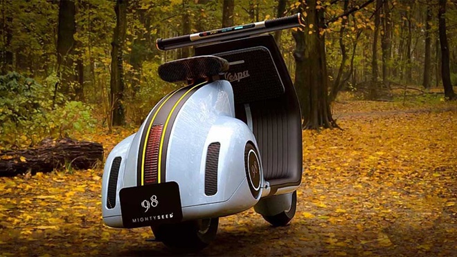 Vespa 98 Concept được trang bị nhiều công nghệ hiện đại