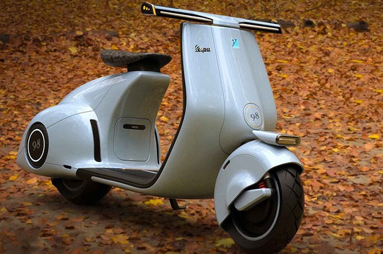 Vespa 98 Electric sở hữu thiết kế hoài cổ