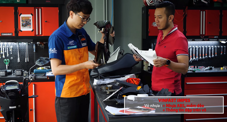 Thân vỏ xe Impes được làm từ nhựa ABS có độ dẻo dai với khả năng chịu lực tốt