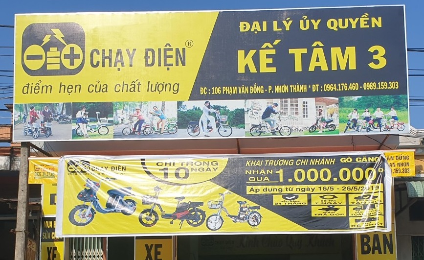 Nhận phần quà hấp dẫn lên đến 1.000.000 VNĐ khi mua xe điện tại Kế Tâm 3 Nhận phần quà hấp dẫn lên đến 1.000.000 VNĐ khi mua xe điện tại Kế Tâm 3