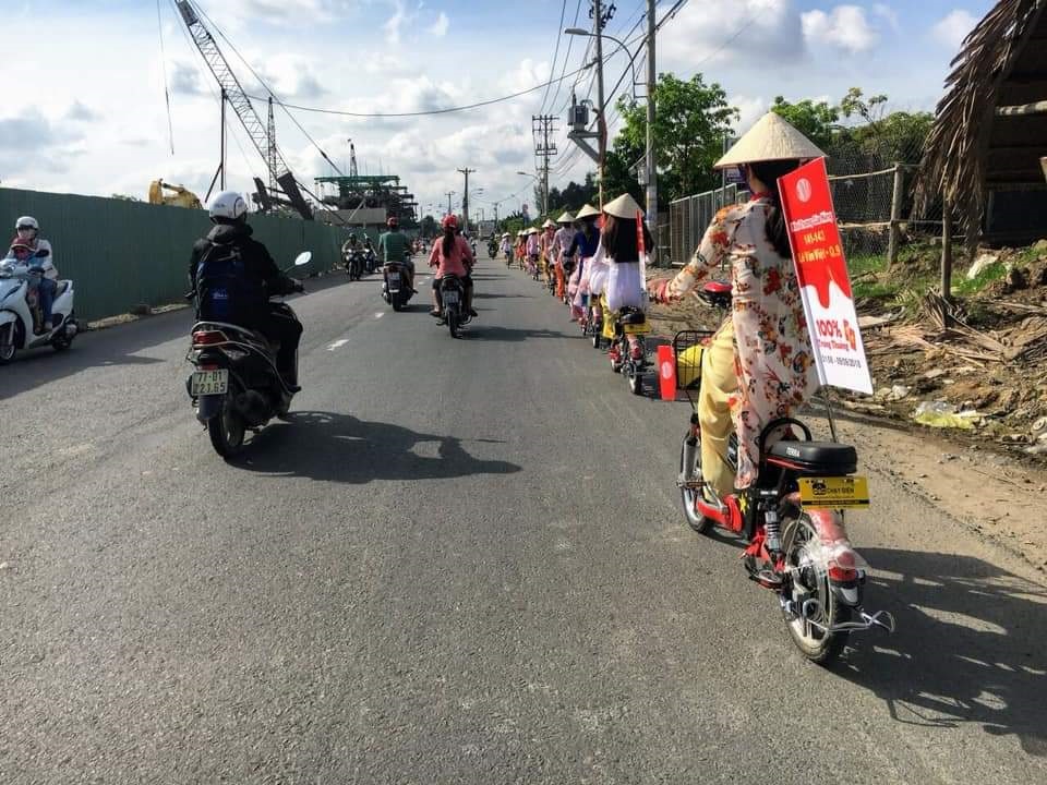 Chạy Roadshow xe đạp điện là một hình thức khai trương đạt hiệu quả cao và được nhiều đơn vị lựa chọn