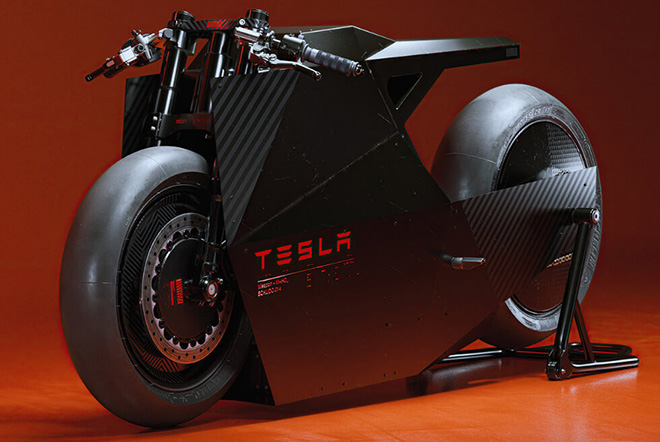 Mô hình chiếc xe mô tô điện đầu tiên dựa trên ngôn ngữ hãng Tesla Mô hình chiếc xe mô tô điện đầu tiên dựa trên ngôn ngữ hãng Tesla