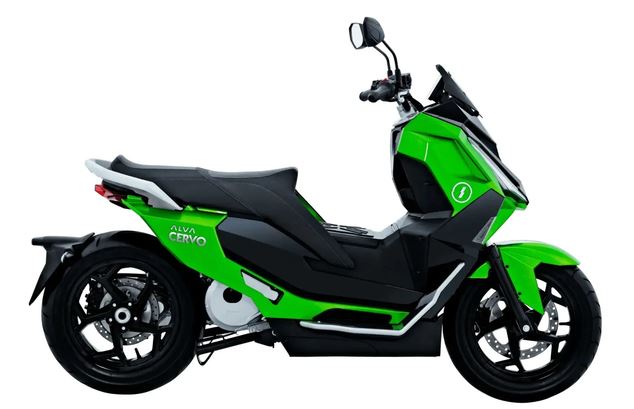 Xe Alva Cervo 2023 sở hữu nhiều trang bị hiện đại như màn hình điện tử LCD có thể kết nối điện thoại qua ứng dụng My ALVA Mobile,..