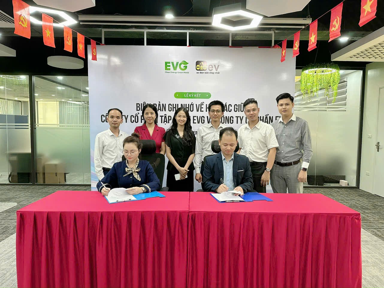 EVG Group hợp tác với EV tạo tiền đề phát triển dài hạn và bảo vệ môi trường bền vững