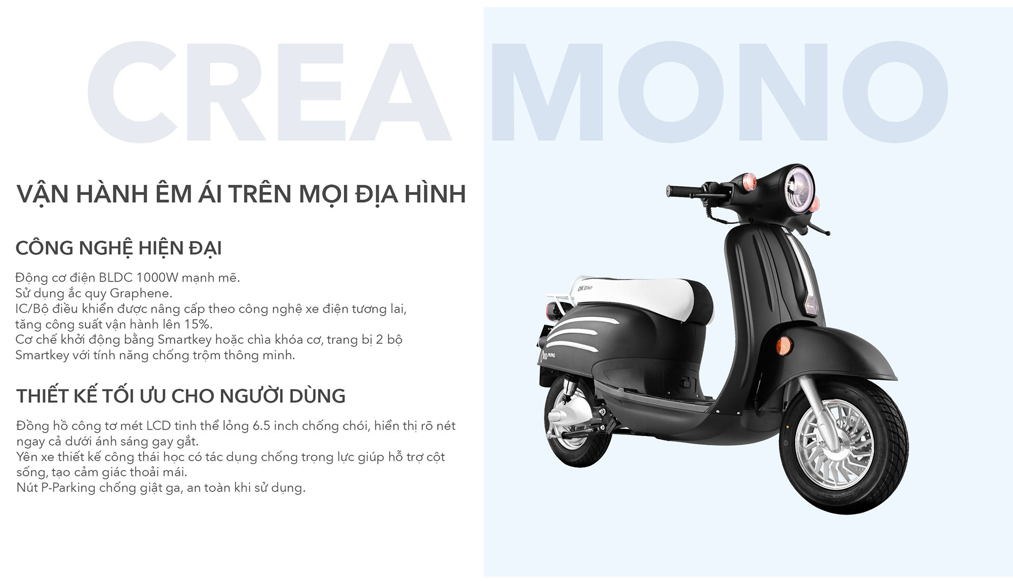 Xe máy điện DK Crea Mono