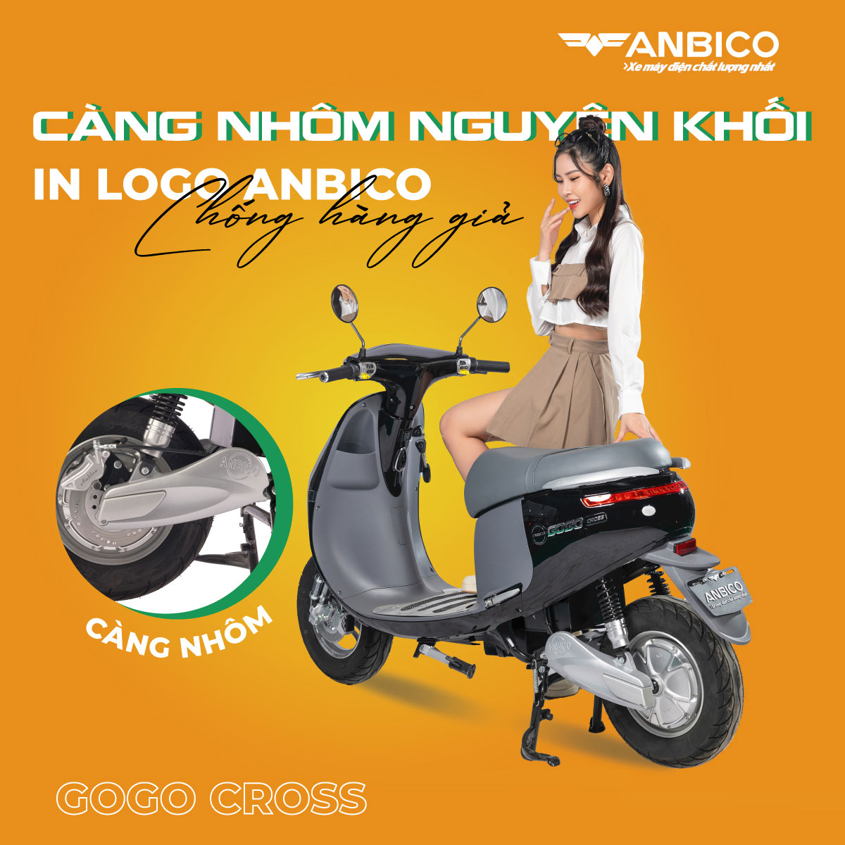 Xe máy điện Anbico Gogo Cross