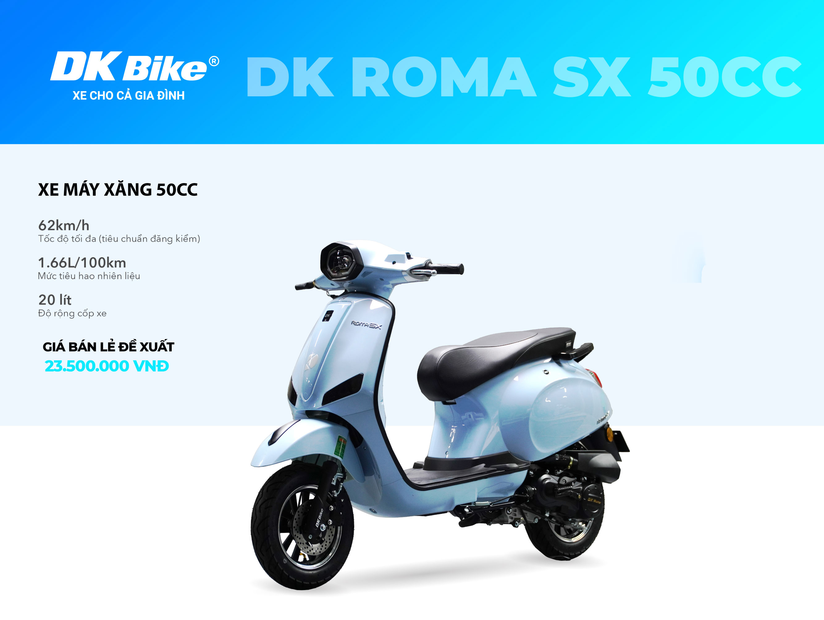 Xe máy 50cc DK Roma SX