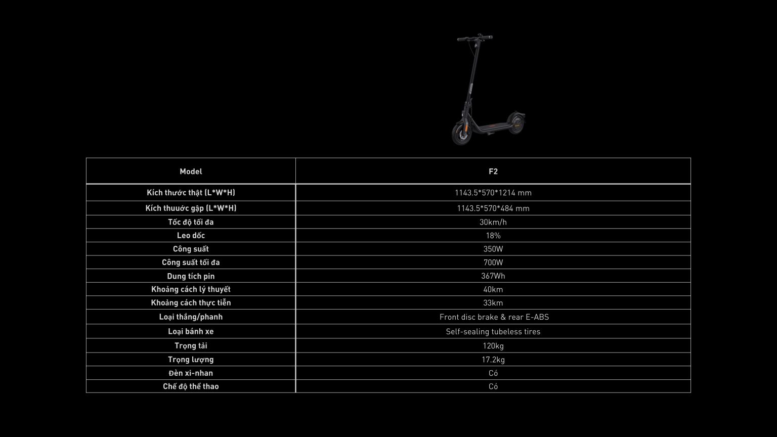 Xe điện Scooter Segway Ninebot F2