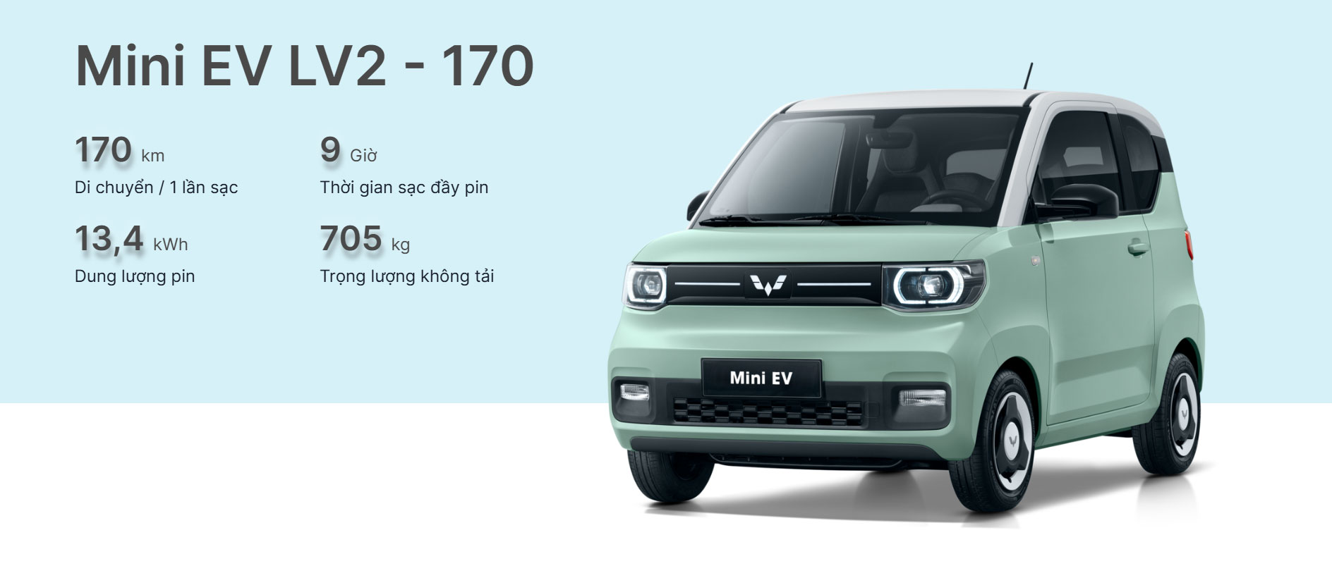Ô tô điện Wuling Mini EV LV2 - 170