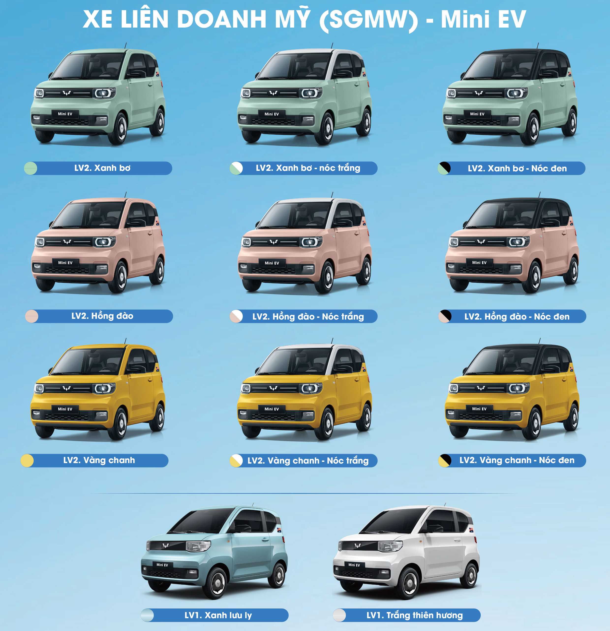 Ô tô điện Wuling Mini EV LV2 - 170