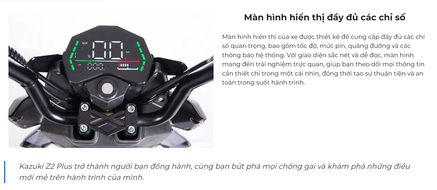 Xe máy điện KAZUKI Z2 PLUS