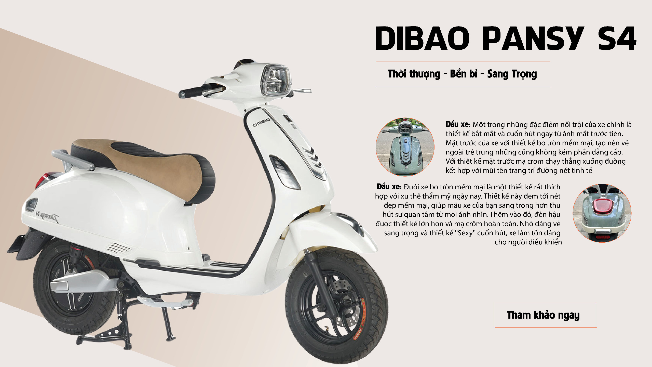 Xe máy điện Dibao Pansy S4 NFC