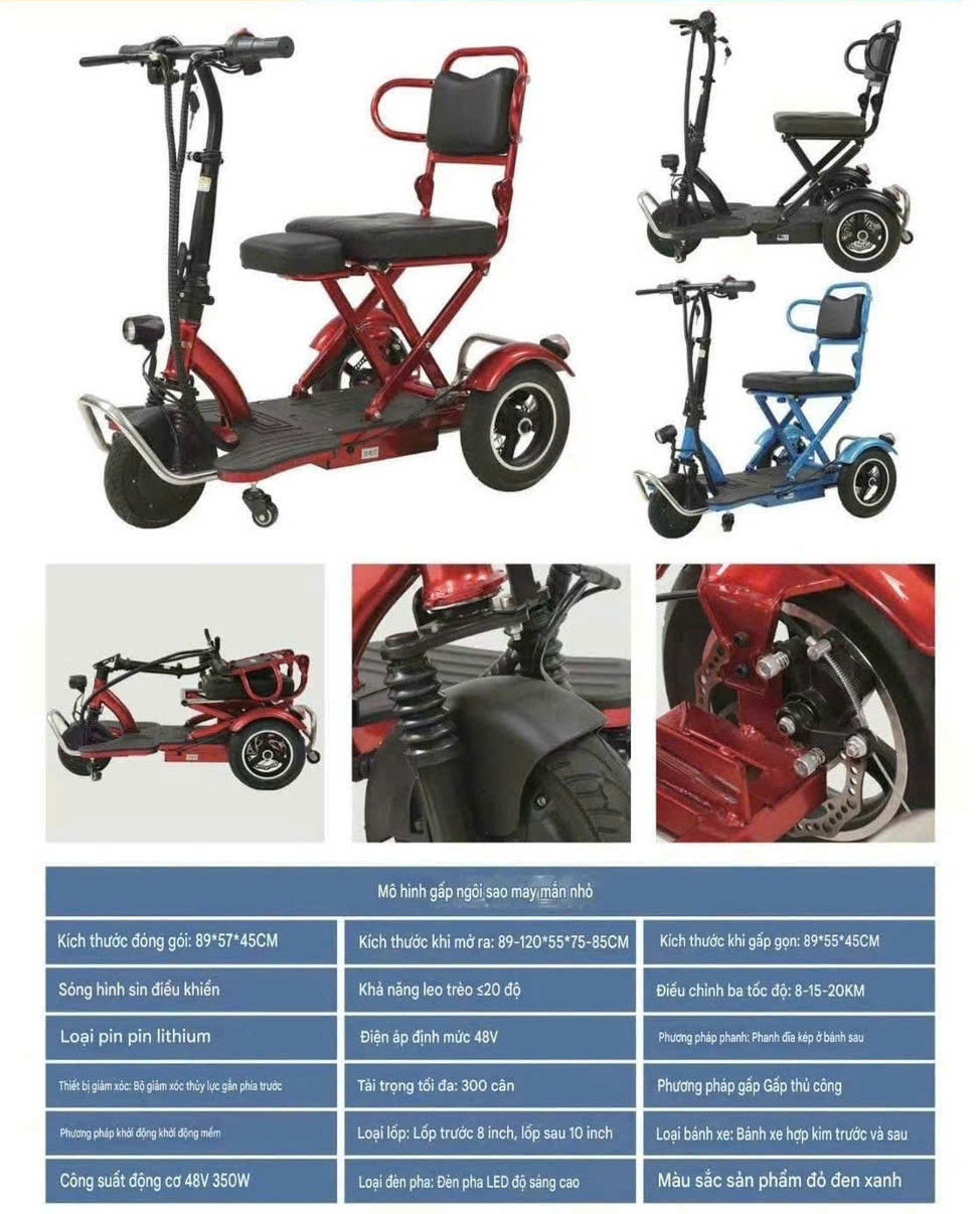 Xe 3 bánh Mini V9 Pro gấp gọn