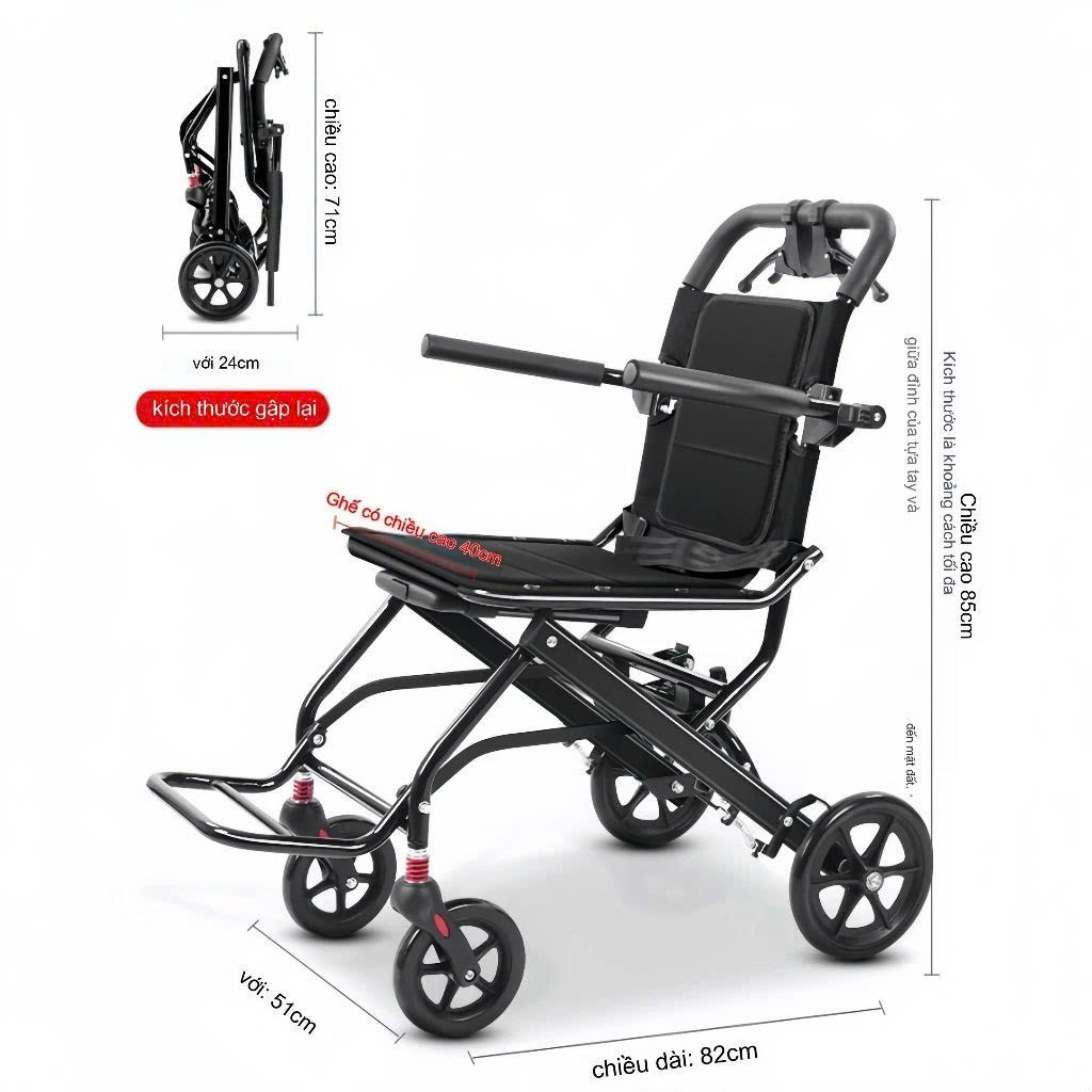 Xe lăn nhẹ siêu nhỏ Mini Smart L1