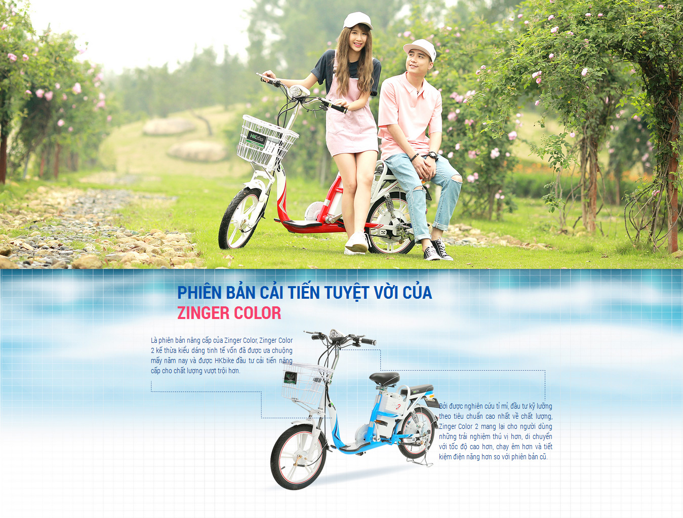 Xe đạp điện Hkbike Zinger Color 2