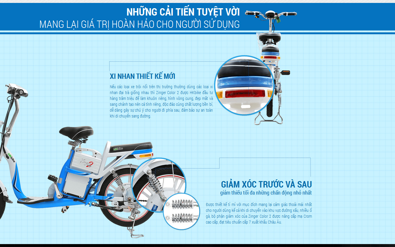 Xe đạp điện Hkbike Zinger Color 2