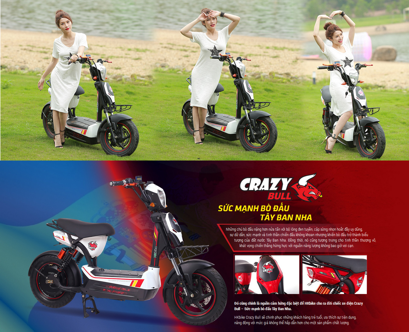 Xe máy điện Hkbike Crazybull