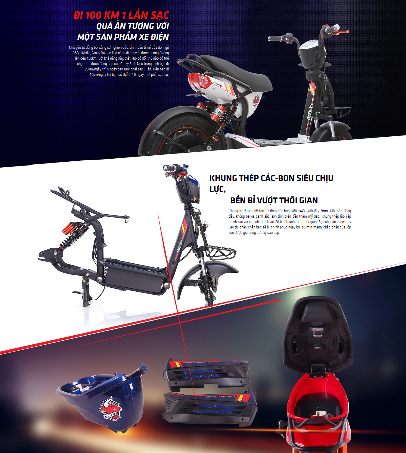 Xe máy điện Hkbike Crazybull