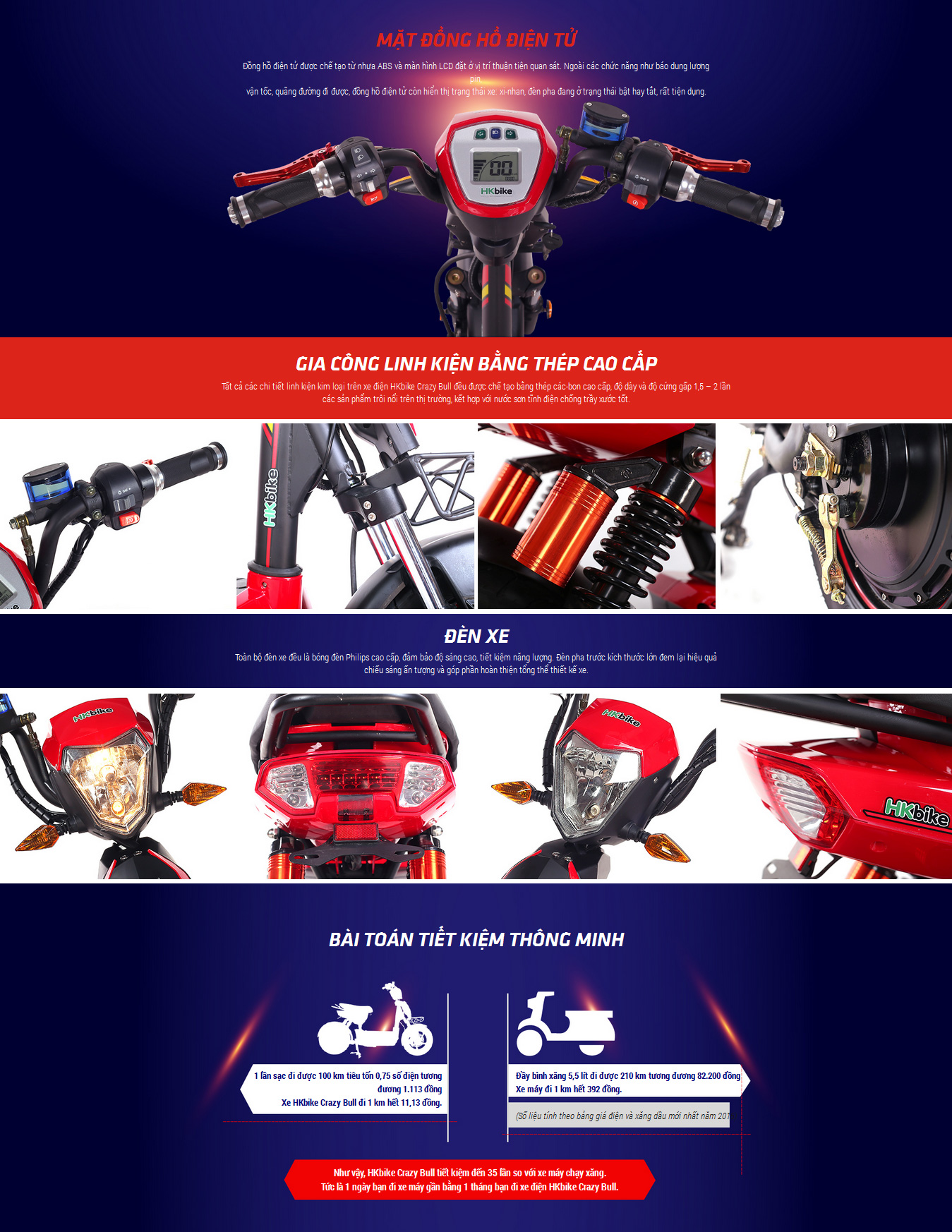 Xe máy điện Hkbike Crazybull