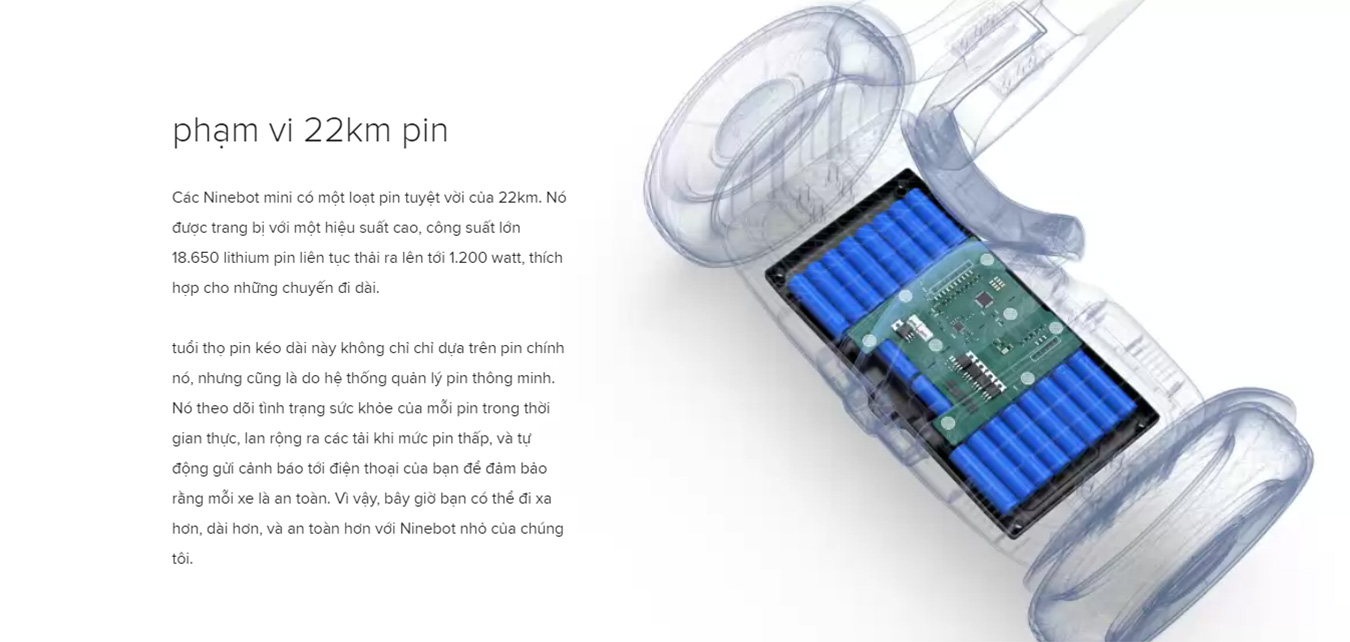 Xe điện tự cân bằng tay cầm Ninebot mini