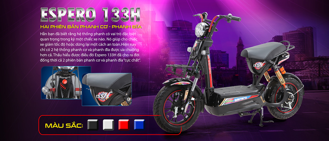 Xe máy điện Detech Espero 133H