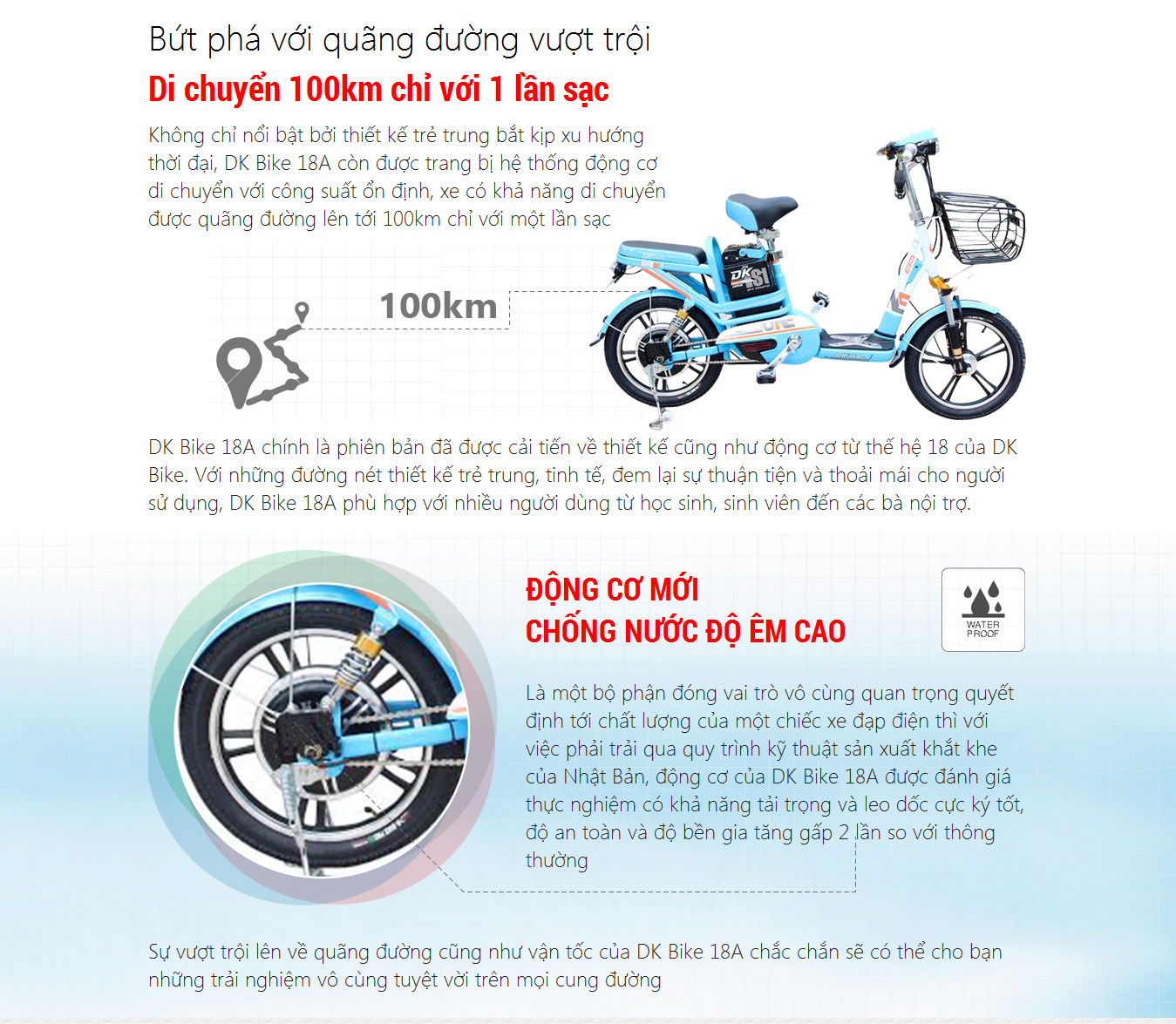 Xe đạp điện Dkbike 18A