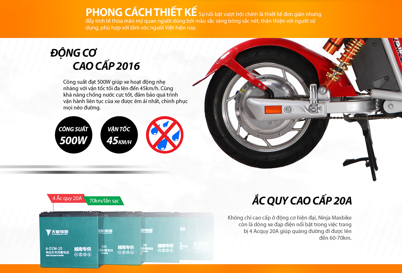 Xe đạp điện Ninjia Maxbike 20A