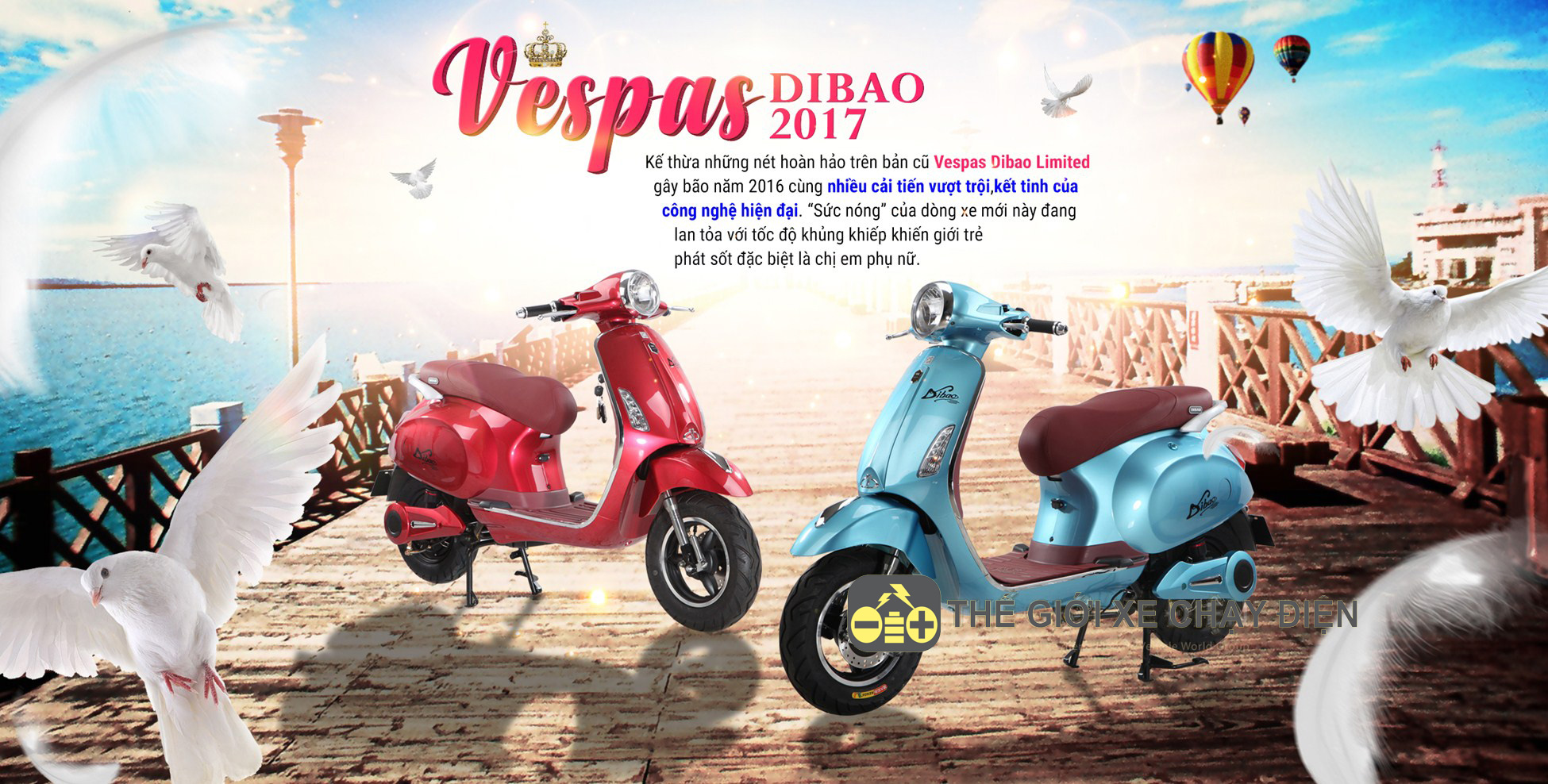 Xe máy điện Vespas Dibao 2017
