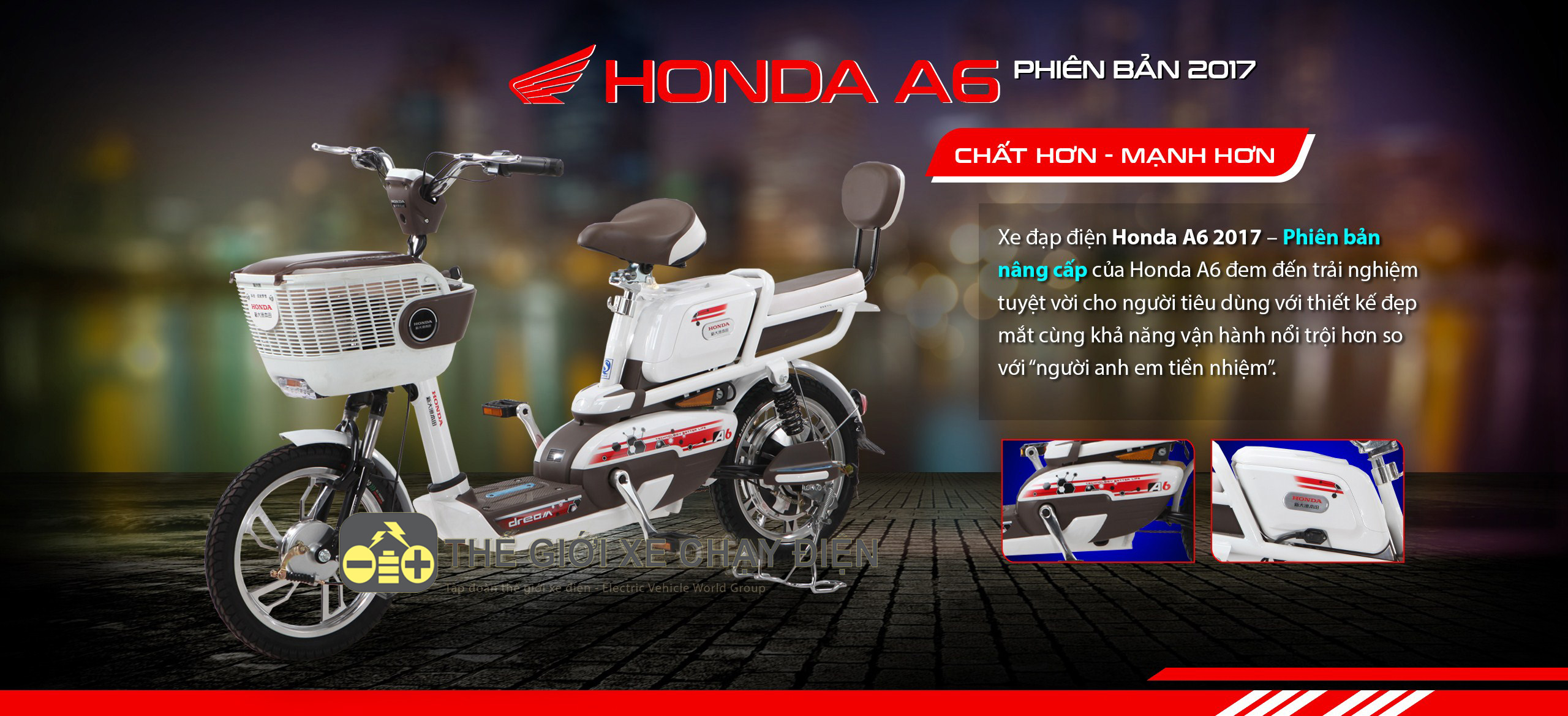 Xe đạp điện Honda A6 Plus