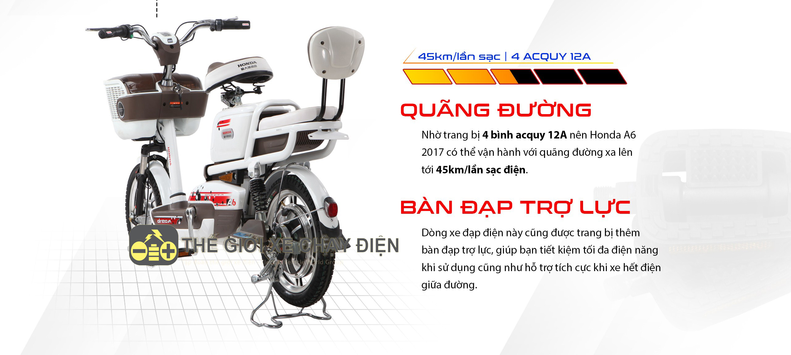 Xe đạp điện Honda A6 Plus