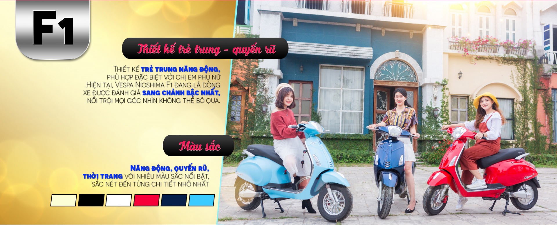 Xe máy điện Vespa Nioshima Plus