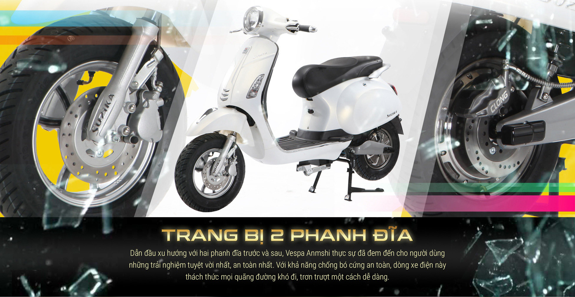 Xe máy điện Vespa Anmshi Suzika