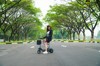 Xe điện gấp Mini E-Scooter giỏ trước và ghế phụ