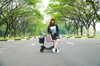 Xe điện gấp Mini E-Scooter giỏ trước và ghế phụ