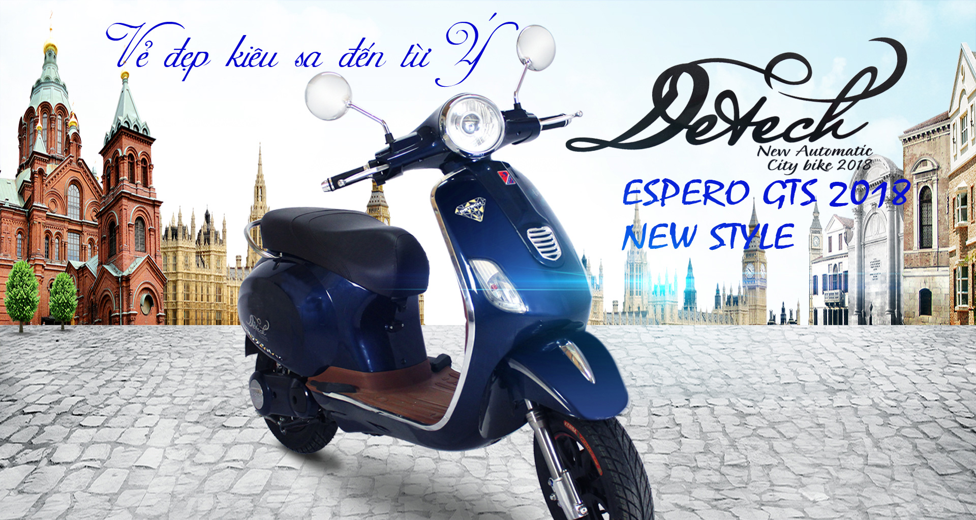 Xe máy điện Espero Vespa GTS