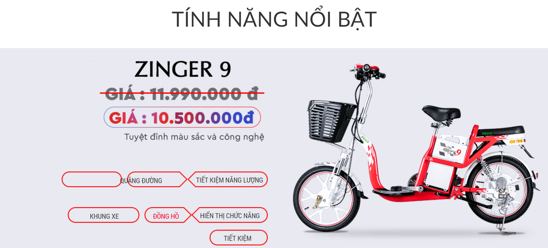 Xe đạp điện Zinger Color 9