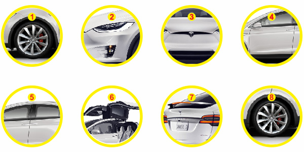 Chi tiết Ô tô điện Tesla Model X